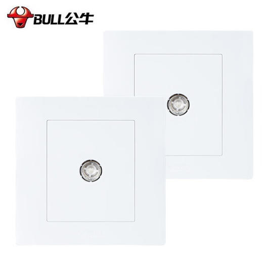 【DZ】公牛BULL G32系列86型暗装墙壁开关电视插座(白色) 商品图1