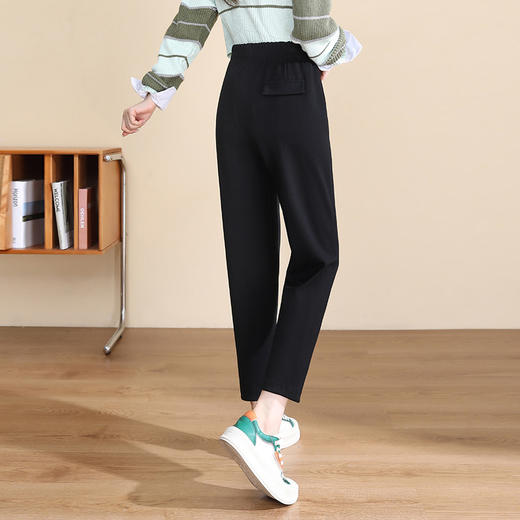 MYX-KDFY- 82079-Y纯色休闲裤秋季2023年新款哈伦裤九分裤高腰垂感时尚小脚裤 商品图2