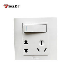 【DZ】公牛BULL G32系列86型暗装墙壁开关- 开五孔大按钮(白色)