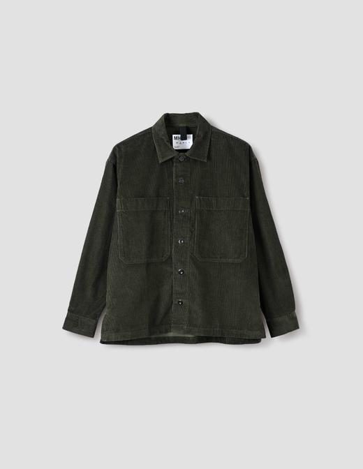 MHL  男士森林绿/铅灰色灯芯绒衬衫 商品图3