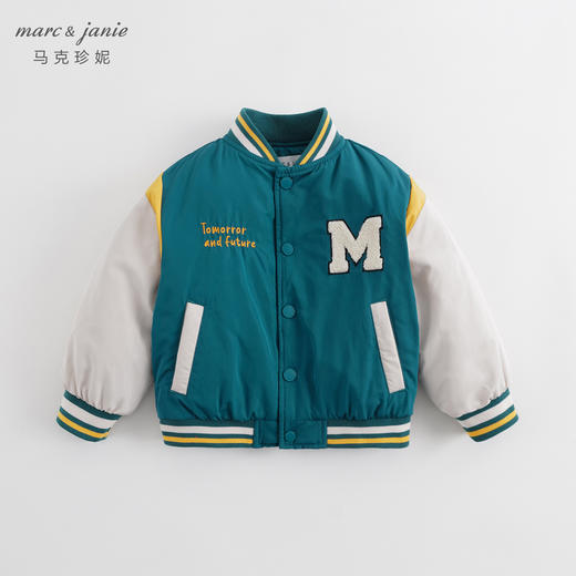 【学院风】马克珍妮冬装新款 男童毛巾绣棒球服外套231157 商品图0