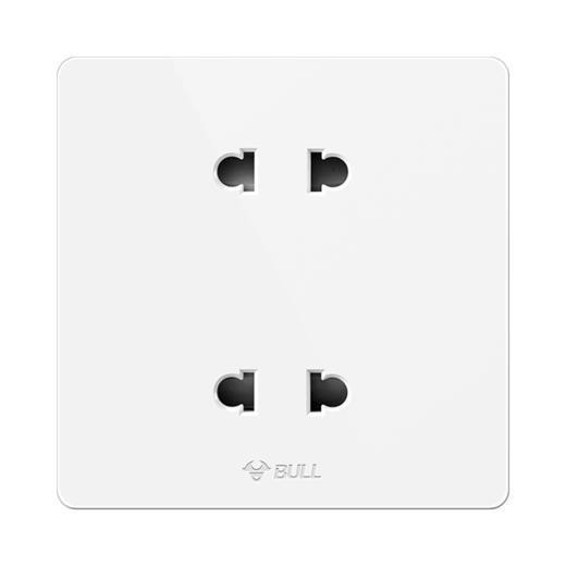 【DZ】公牛BULL G32系列86型暗装墙壁开关四孔10A插座(白色) 商品图0