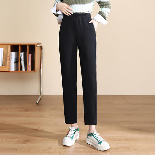 MYX-KDFY- 82079-Y纯色休闲裤秋季2023年新款哈伦裤九分裤高腰垂感时尚小脚裤 商品图1