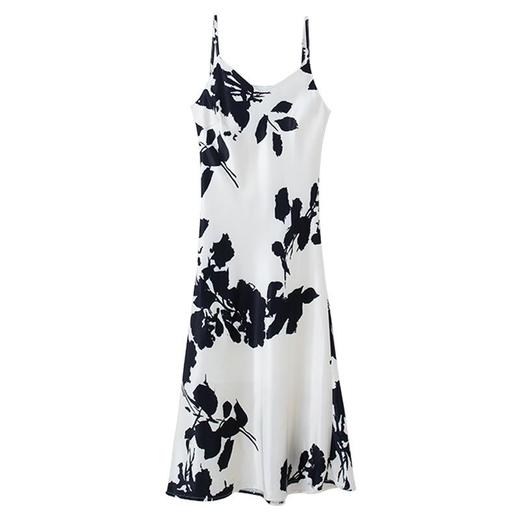 娜璐多 法式茶歇连衣裙高级感国风印花水墨画吊带长裙新中式女装夏款百搭 商品图4