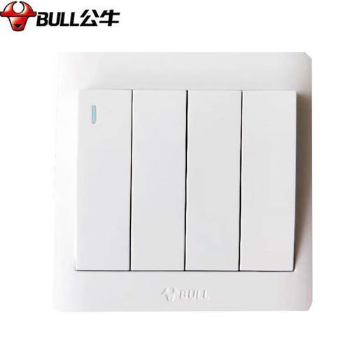 【DZ】公牛BULL G32系列86型暗装墙壁开关四开双控(白色) 商品图0