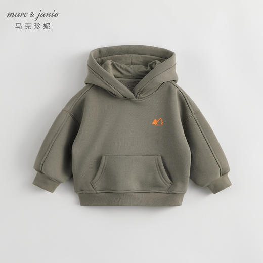 【加绒】马克珍妮冬装新款 男童女童户外风大口袋连帽卫衣231252 商品图1