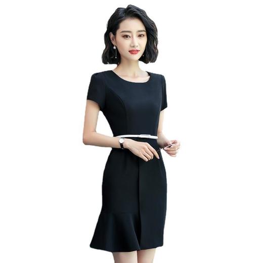 娜璐多 法式OL通勤短袖连衣裙高级感2023夏新款鱼尾拼接裙子百搭显瘦温柔 商品图4