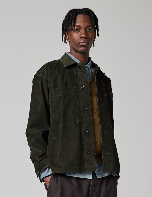 MHL  男士森林绿/铅灰色灯芯绒衬衫 商品图0