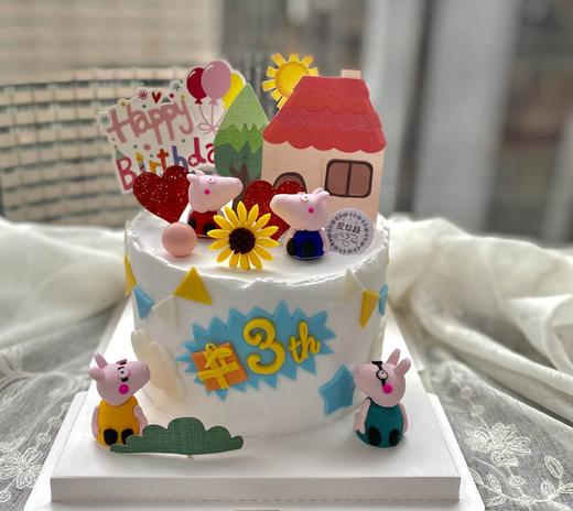 小猪佩奇生日蛋糕 无蛋无奶无麸质无蔗糖定制 商品图1