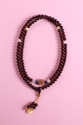 XYZT0077°小叶紫檀带金星佛珠女手饰