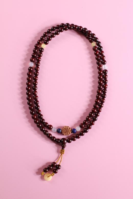 XYZT0077°小叶紫檀带金星佛珠女手饰 商品图0