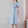 娜璐多 浅蓝连衣裙女2023年夏季气质高级感通勤ol风格高端新款西装裙女神 商品缩略图3