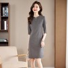 娜璐多 职业装连衣裙女夏季2023新款高级感中袖气质收腰七分袖通勤风裙子 商品缩略图1