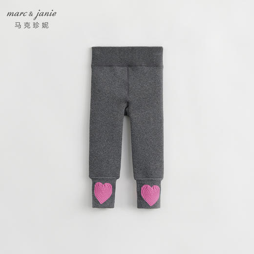 【加绒】马克珍妮冬装新款 女童爱心脚口弹力打底裤 232032 商品图1