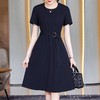 娜璐多 女装休闲时尚连衣裙2023夏季新款小个子短袖高腰显瘦A字裙 商品缩略图3