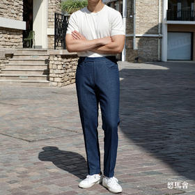 Sojitz 蓝色丹宁意式工艺裤装