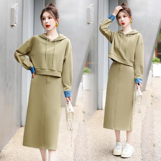 气质拼接，时尚休闲两件套HR-MHYM6056 商品图3