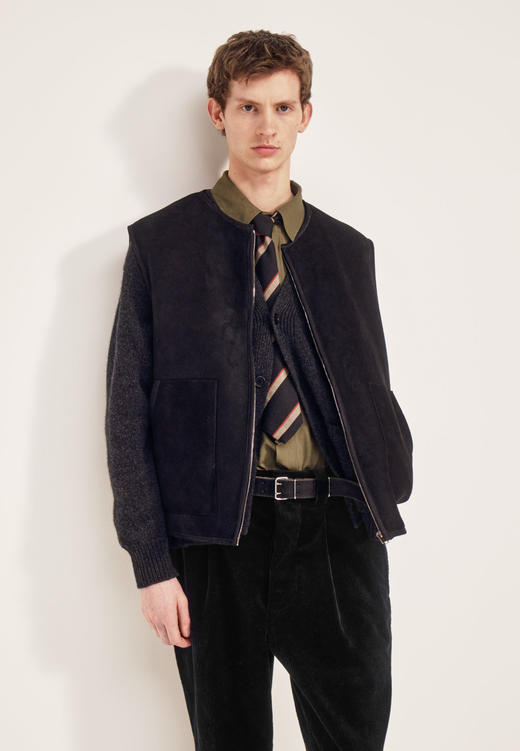 MHL  男士黑色灯芯绒chino直筒裤 商品图0