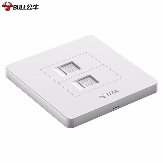 【DZ】公牛BULL G32系列86型暗装墙壁开关电脑双插座(白色) 商品图1