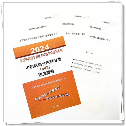 2024年中西医结合内科专业（中级）通关要卷（全国中医药专业技术资格考试通关系列）考试试卷卷子 中国中医药出版社 书籍 商品图3
