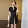 娜璐多 拼接撞色短袖西装连衣裙女夏季职业装气质女神OL2023新款裙子轻熟 商品缩略图2