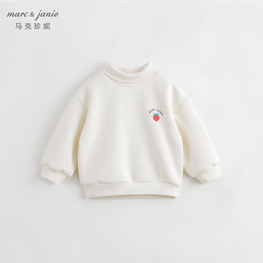 【加绒】马克珍妮冬装新款 女童小草莓半高领卫衣 儿童上衣231609 商品图1