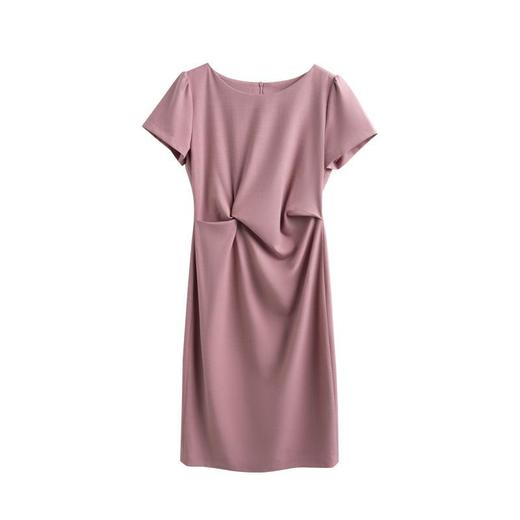 娜璐多 修身显瘦气质OL连衣裙女2023年新款夏季短袖职业连衣裙设计感温柔 商品图4