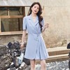 娜璐多 西装连衣裙女夏薄款短袖高级感赫本风气质小黑裙收腰显瘦通勤裙子 商品缩略图2