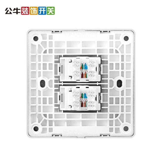 【DZ】公牛BULL G32系列86型暗装墙壁开关电脑双插座(白色) 商品图2