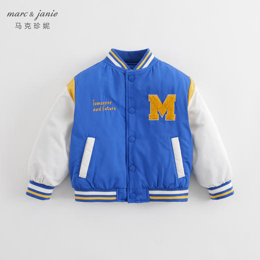 【学院风】马克珍妮冬装新款 男童毛巾绣棒球服外套231157 商品图2