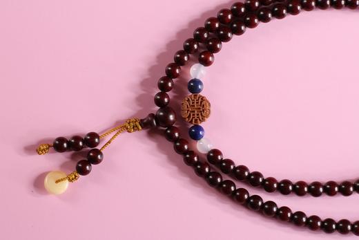 XYZT0077°小叶紫檀带金星佛珠女手饰 商品图3