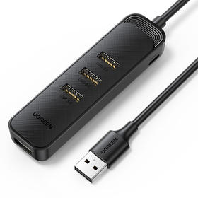 【DZ】绿联UGREEN USB3.0分线器高速4口 拓展坞20487 1米