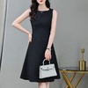娜璐多 黑色连衣裙气质显瘦无袖裙子2023早秋新款高级感A字高腰裙背心裙 商品缩略图0