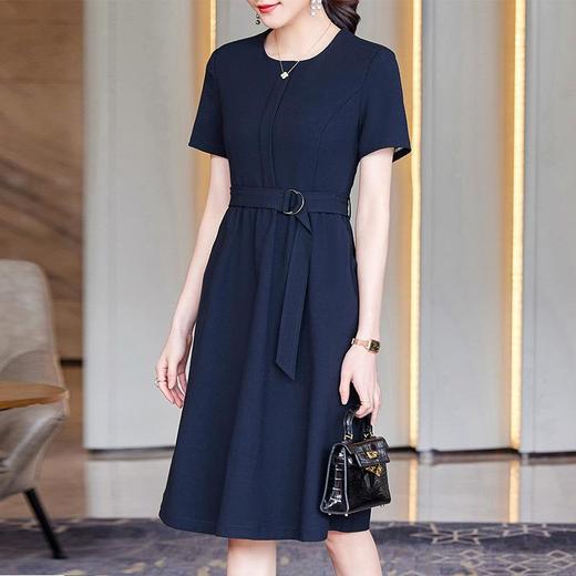 娜璐多 女装休闲时尚连衣裙2023夏季新款小个子短袖高腰显瘦A字裙 商品图1