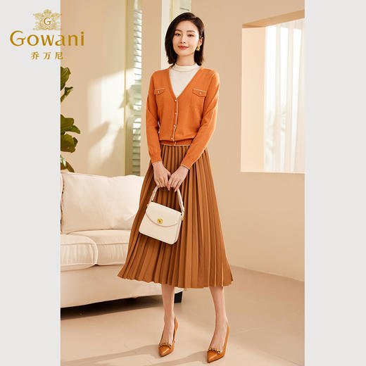 乔万尼秋新品羊毛衫假两件撞色针织衫ET3M768 商品图3