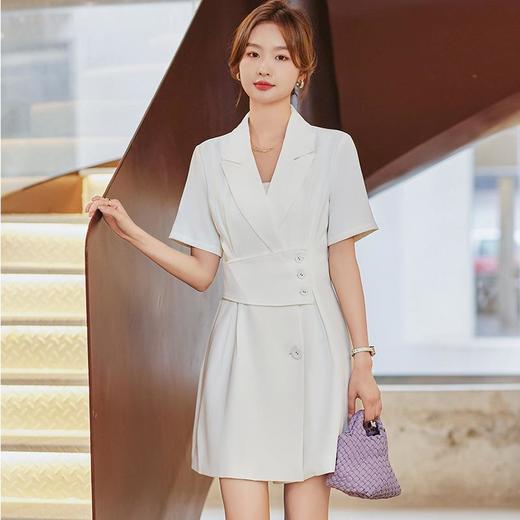 娜璐多 西装连衣裙女2023夏季新款高级感气质工作服小个子收腰职业裙子女 商品图2