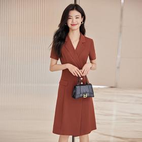 娜璐多 2023娜璐多夏季新款西装连衣裙女洋气漂亮显瘦气质修身高端A字裙