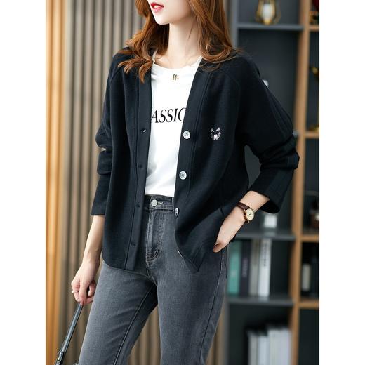 【现货7天】刺绣短外套女百搭2023秋季新款夹克外套短款韩版宽松休闲上衣 商品图3