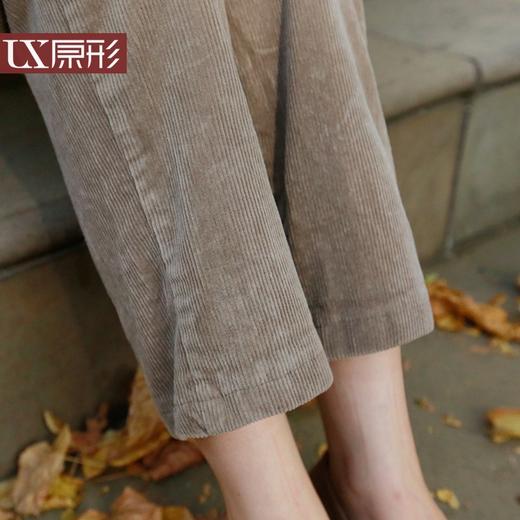 【现货7天】卡其休闲裤女2023春季新款韩版宽松显瘦舒适直筒灯芯绒长裤子 商品图3