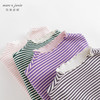 【吸湿发热】马克珍妮女童花边领条纹T恤 儿童秋冬打底衫231380 商品缩略图4