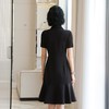 娜璐多 休闲OL通勤连衣裙女短袖时尚气质西装裙2023夏新款法式赫本小黑裙 商品缩略图2