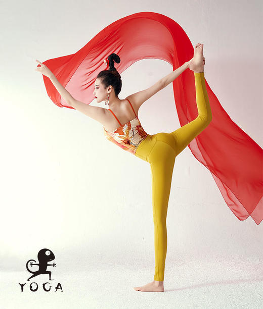 壁虎瑜伽【2309PJ257】红色丝巾【5天发货】 商品图3