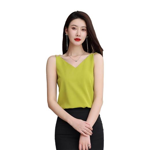 娜璐多 防醋酸缎小吊带背心女2023春夏新款法式气质宽松垂感V领无袖上衣 商品图4