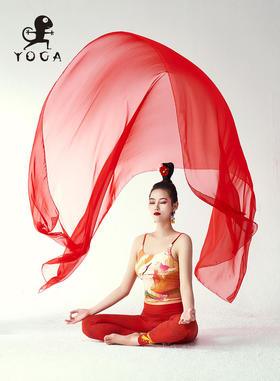 壁虎瑜伽【2309PJ257】红色丝巾【5天发货】
