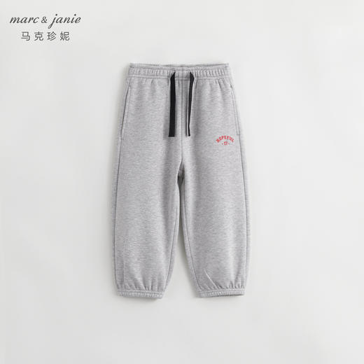 马克珍妮男童女童宽松百搭束脚裤运动裤 儿童秋冬新款裤子232053 商品图1