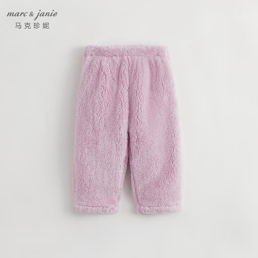 马克珍妮冬装新款 男女童双面舒棉绒宽松裤子家居服222005 商品图1