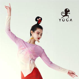 壁虎瑜伽【2309SY244】渐变网纱透气长袖罩衫（无胸垫）【5天发货】