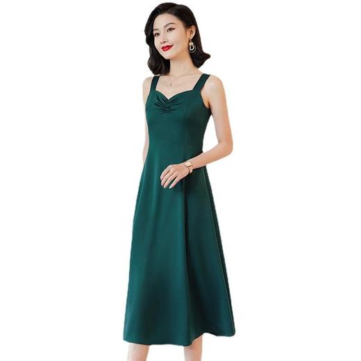 娜璐多 法式高级感连衣裙2023夏季时尚中长裙子宽肩带背心裙洋气显瘦百搭 商品图4