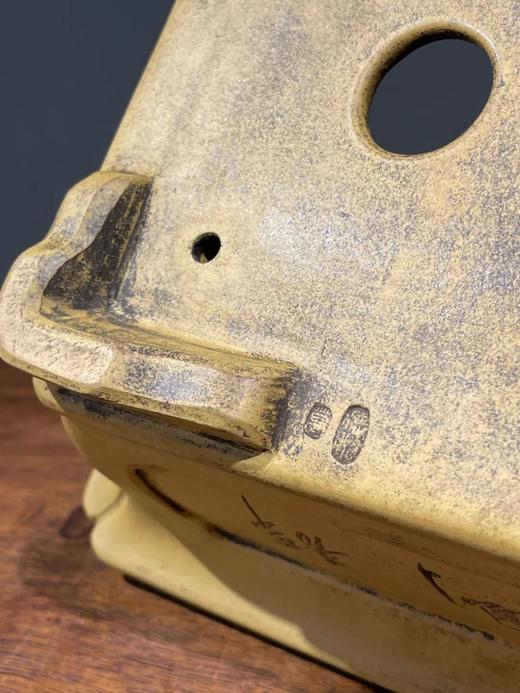 紫砂刻山水纹长方型花盆，顺丰包邮 商品图3