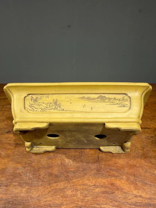 紫砂刻山水纹长方型花盆，顺丰包邮 商品图9